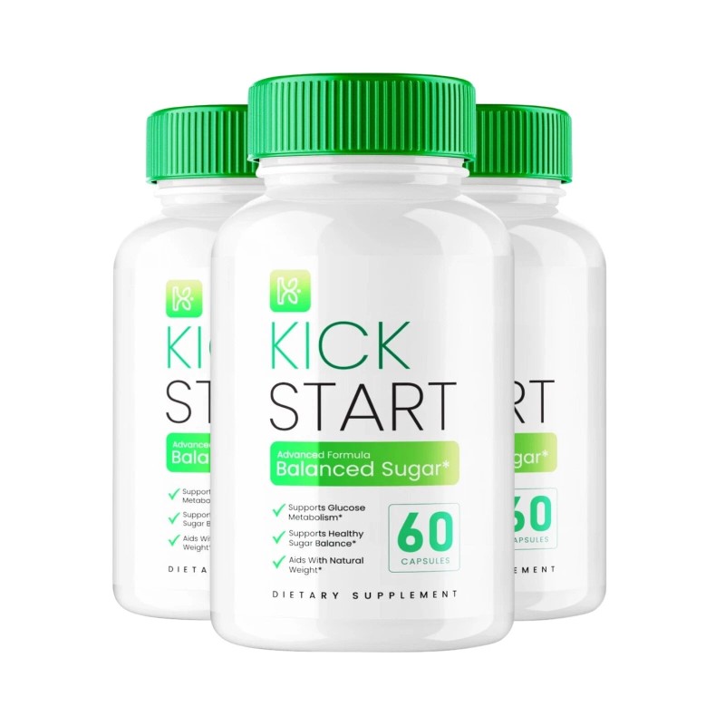 Kickstart 3-Pack Kick Start Blood Capsules, KickStart for Balanced Sugar