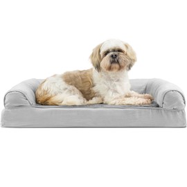 Furhaven Pet - Packable Travel Bed, Plush Orthopedic Sofa, L-Shaped Chaise Couch, & Mid-Century Modern Dog Bed Frame for Dogs & Cats - Multiple Styles, Sizes, & Colors