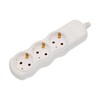 feletec 3-Way Power Strip without Cable and Plug Colour: White