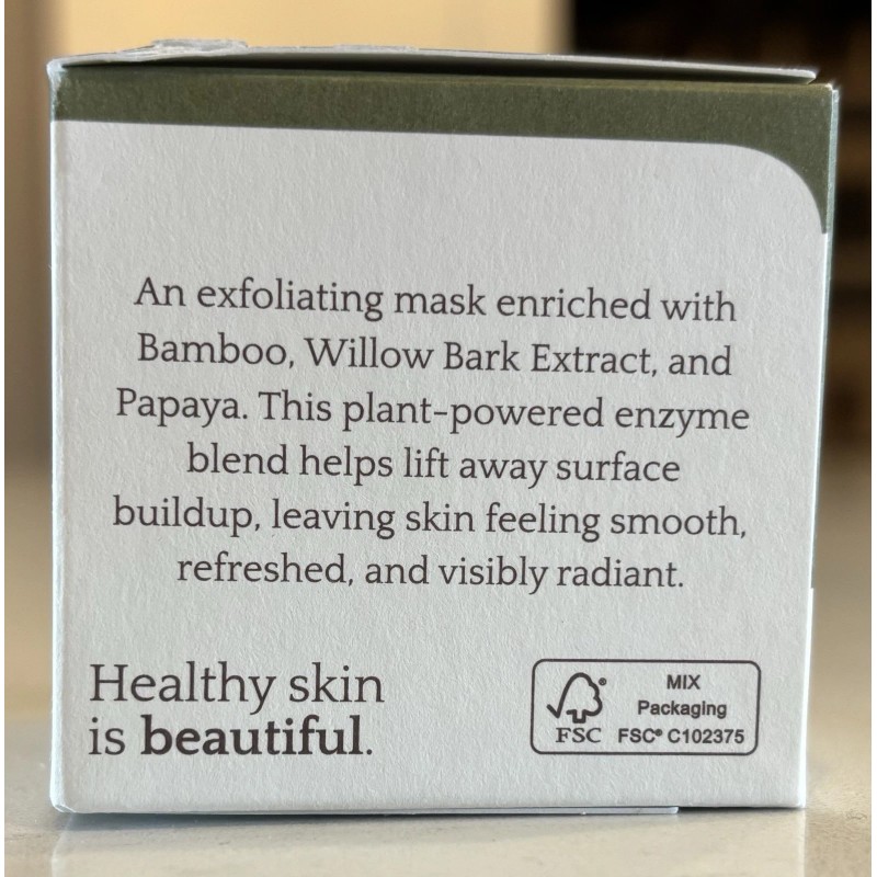 Bambú Tierra Bambú + Máscara Pulidora Sauce Pulido Exfoliante 2oz