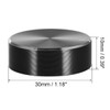 Sarini 2 Pieces Potentiometer Knob Knurled Shaft Black Aluminium Smooth
