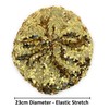 Cadoline Gold Womens Elastic Sequin Polyester Flapper Cap Hat 23cm