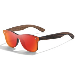 KITHDIA Wooden Sunglasses for Men and Women, Polarised Sunglasses with Wooden Temples, UV400 Protection