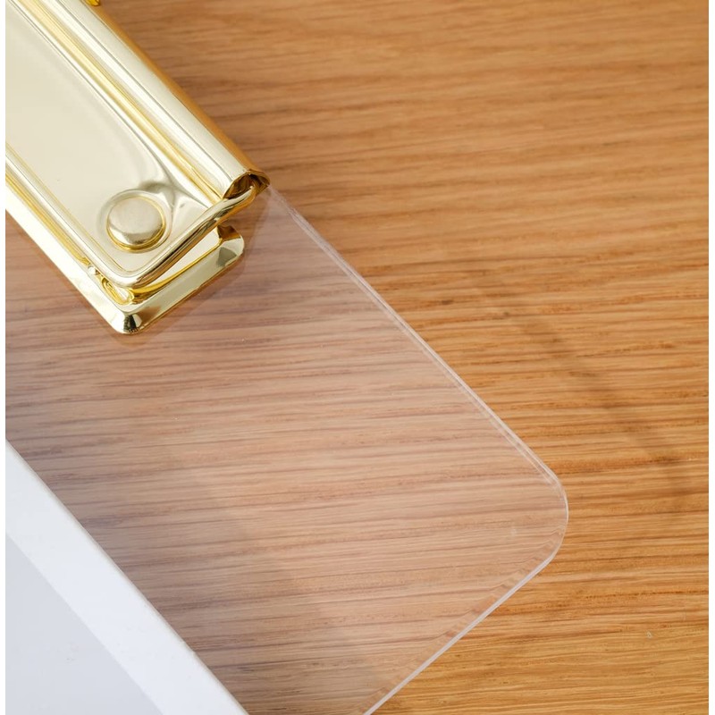 JIARI 1 Pack 11x17 Clipboard Clear Acrylic Horizontal 3 Clip