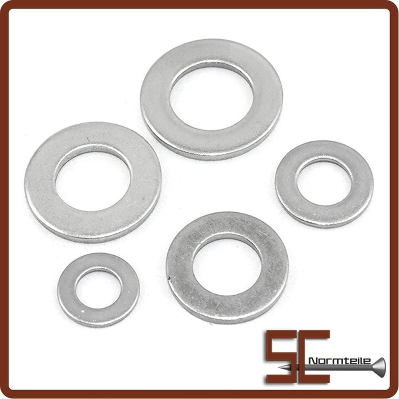 SC-Normteile Pack of 50 Washers Form A (Washers) M2 DIN