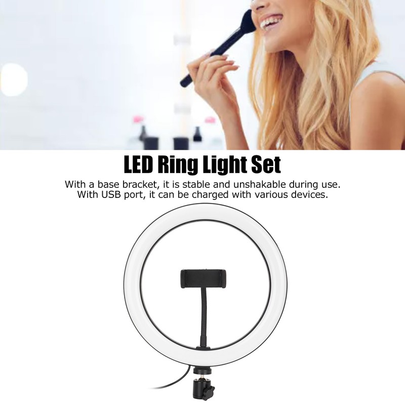 LED Selfie Ring Light Dimmable Photography Fill Light with Stand