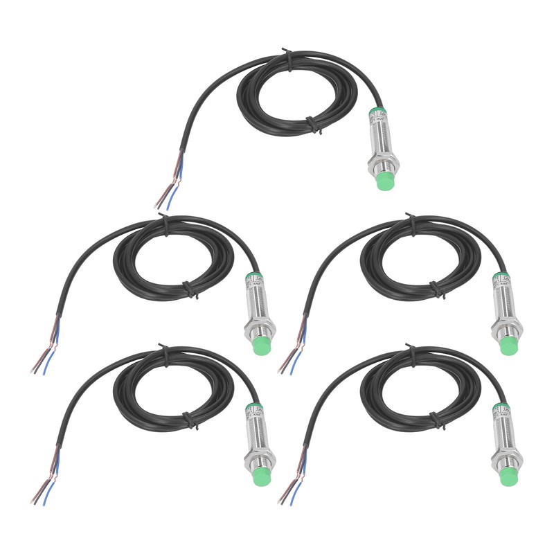 5PCS Inductive Proximity Sensor Non Contact Proximity Switch M12 NPN