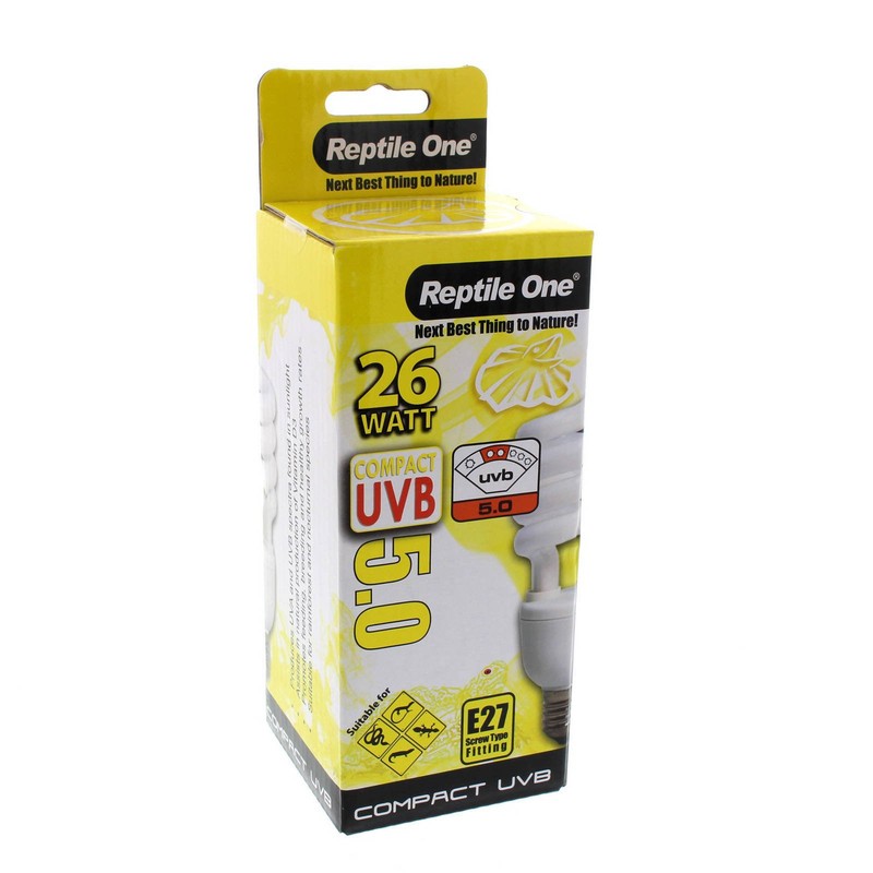 Reptile Compact UVB Globe 26W UVB 5.0 E27 Fitting Stimulates