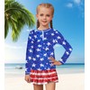 Meteorito Girls Rashguard Swimsuit Two Pieces Long Sleeve Bathing Suit