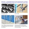 Universal Fit Pool Ladder Escutcheon Plates 4Pack,Blasoul Stainless Steel Cover