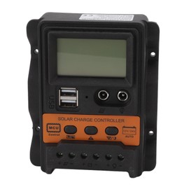 12V 24V Dual USB Solar Charge Controller PWM Photovoltaic Solar Panel Charge Regulator with LCD Display 30A