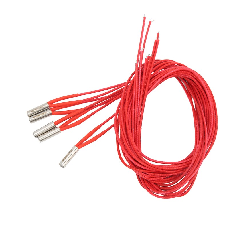 5Pcs Heater Cartridge DC 24V 40W Stainless Steel 6x20mm Accessory