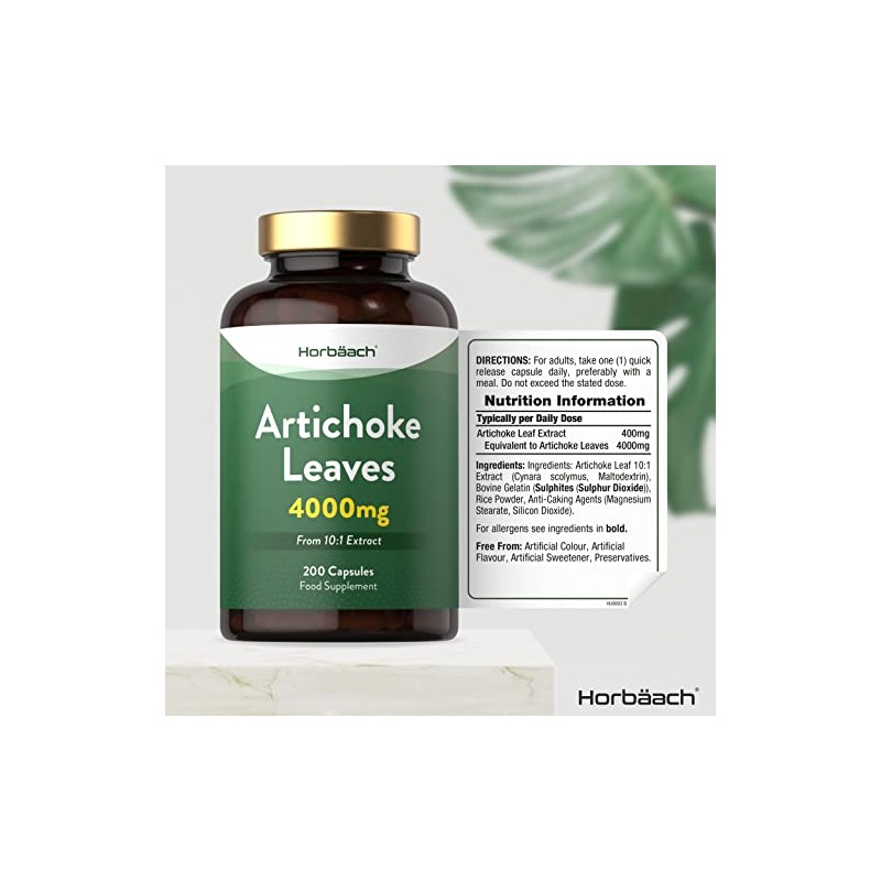 Artichoke Extract Capsules | 4000mg High Strength Leaf | 200
