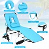 gotoplay Folding Beach Lounge Chair w/ 5 Adjutable Backrest &