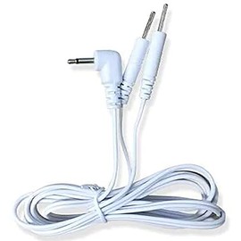 Easy@Home Replacement TENS Lead Wires, for EHE009, 2.5mm Mini Plug to Two 2mm Pin Connectors, 2pc/Pack #EHE009(W)