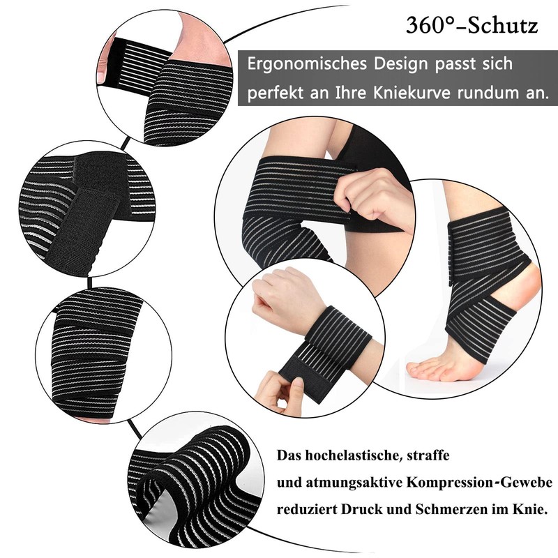 Pack of 4 Knee Support Sports Bandage Knee Support Weight