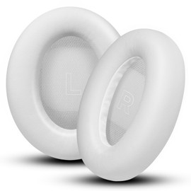 Joghaw Ear Pads for Bose QC Ultra Headset Replacement Ear Pads, Earpads with Soft Protein Leather, Durable Comfortable Noise Cancellation Replacement Cushion Earpads - White