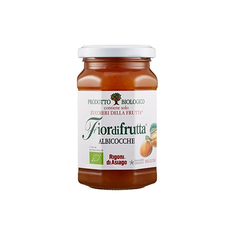 Rigoni di Asiago Fiordifrutta Organic Fruit Spread, Apricot, 8.82 Ounce