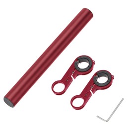20cm Professional Handlebar Extension Frame Bike Handlebar Extend Bracket Double Bracket Cycling Equipment Extender Accessory (Red)