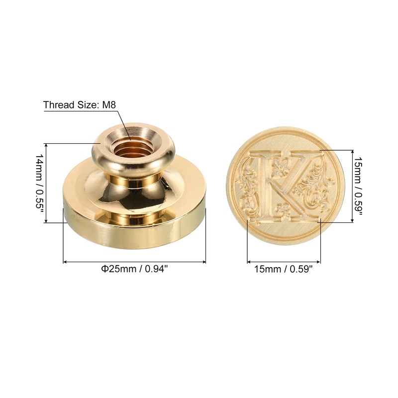 PATIKIL Alphabet K Wax Seal Stamp, Initial Letter Sealing Wax