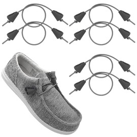 UamGlsob 3 Pairs Elastic Shoe Laces for Shoes, Bungee Stretchy Shoelaces No Tie, Shoe Strings Replacement Stretch Speed Laces (Grey, 20"/50cm)