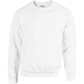 TICTEX Unisex Sweatshirt by Gildan | Heavy Blend Crew Neck Sweatshirt for Men and Women | Work Wear without Hood in Many Colours | Basic Sweatshirt with Crew Neck | Size S M L XL XXL 4XL 5XL, White