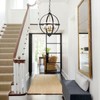 Treekee Rustic Chandelier, 17" Black and Gold Finish Glass Cover