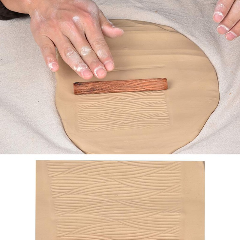 Sumnacon Pottery Clay Tools Stamp Mold Wooden Pottery Supplies Clay