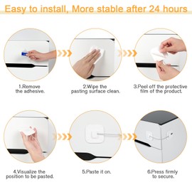 AiQInu Fridge Lock, No Drilling, Child Safety Cabinet Lock with Digital Password, Window Fuses Children, for Fridges, Washing Machines, Cupboards, Windows (2 Pieces)