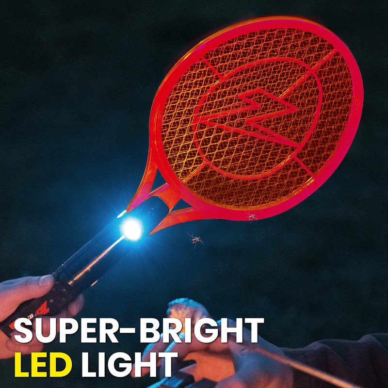 Zap It Bug Zapper Rechargeable Bug Zapper Racket, Electric Fly