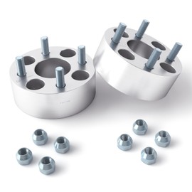 2.5 inch Golf Cart Wheel Spacers (4x4 Bolt Pattern, 62mm Bore, 1/2x20 Studs, Cone Seat Nuts) Compatible with EZ GO EZGO Club Car (Widens Track by 5 inches) 4x101.6 64mm 2pcs