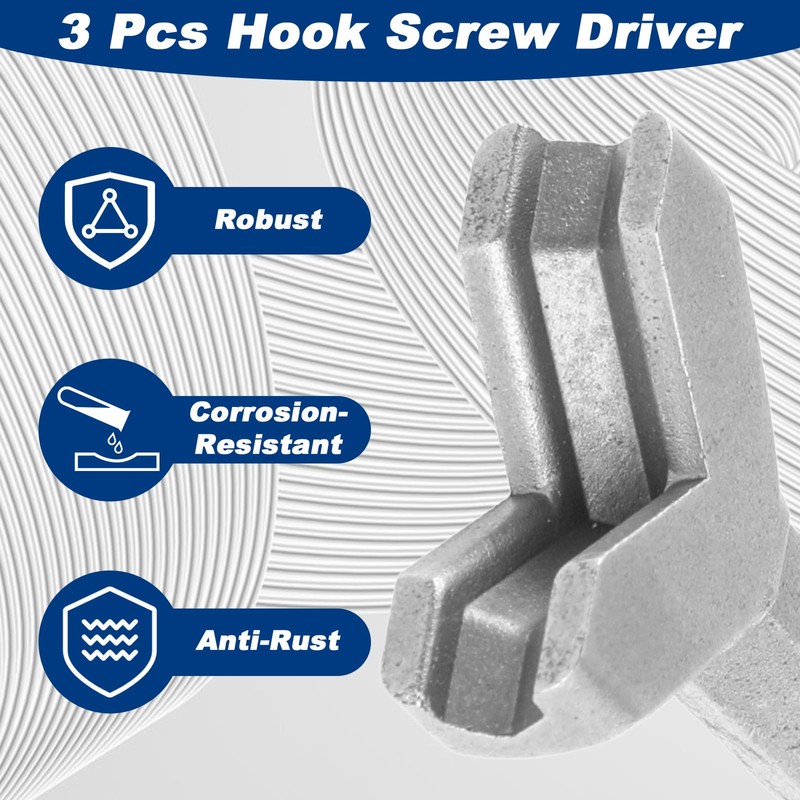 3pcs Y Shape Cup Hook Installer and Remover, Wing Nut