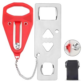 Portable Hotel Door Safety Lock - Travel Essentials for Women (Red)