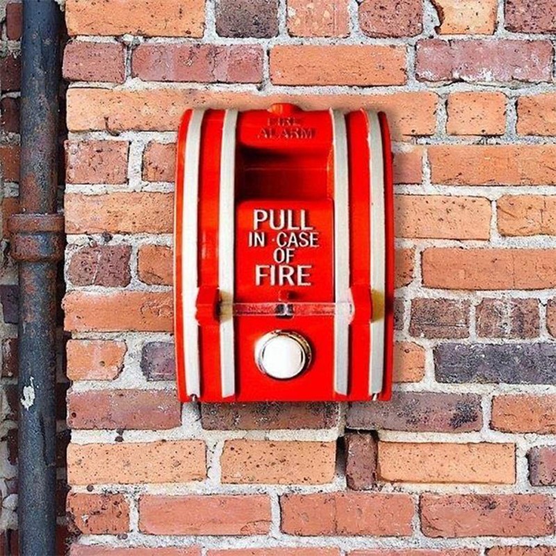 Retro Doorbell Pull Station Doorbell Commemorative Medal Gift for Firefighters