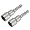 sourcingmap 2 Pcs 1/4" Quick-Change Hex Shank 13mm Magnetic Nut
