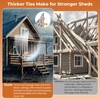 Garaook 24 Pack 16-Gauge Hurricane Ties for Rafter, Heavy Duty