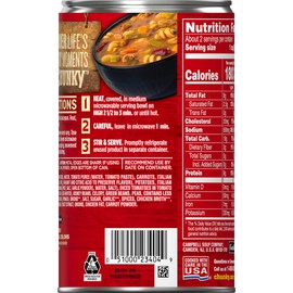 Campbell's Chunky Soup, Minestrone Soup with Italian Sausage, 18.8 Ounce Can