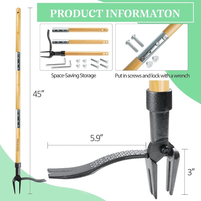 Lawn Mower - Long-Handle Manufacturing - Standing Lawn Mower Tool,