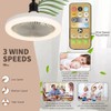 E27 LED Ceiling Light with Fan, Modern 180° Rotation Ceiling