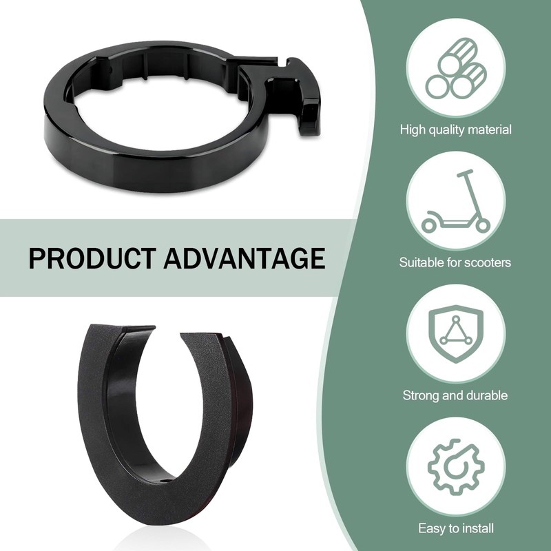 Gseigvee 1 PC Scooter Locking Ring, 2.8" x 1.97" Foldable