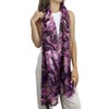 La Fiorentina 100% Wool Deer Print Scarf - Purple Combo