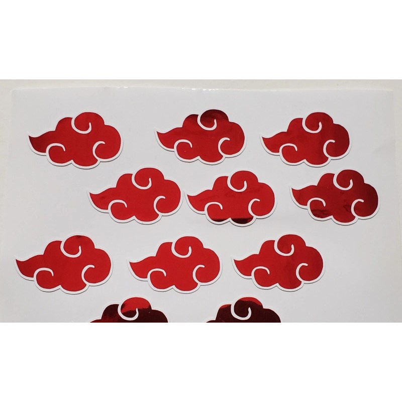 10 Pack Akatsuki Holo Foil Symbol Naruto Sticker Vinyl Decal