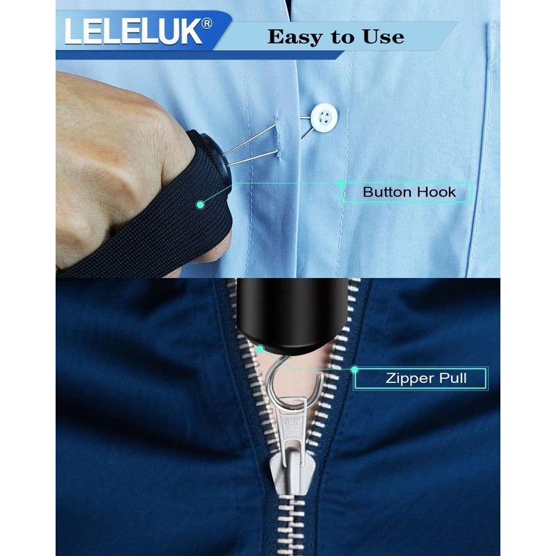 2-Pack Button Hook with Strap for One-Handed Dressing - Adaptive