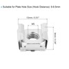 sourcing map M5 x 0.8mm Cage Nut, 50Pcs Snap-in Cage