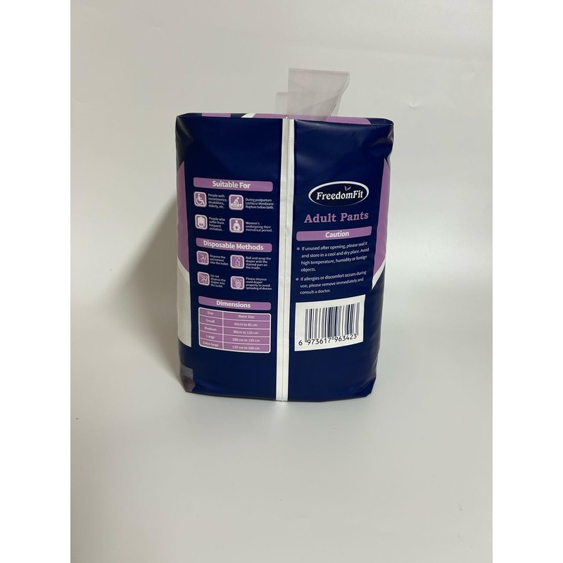FreedomFit Adult Incontinence Pants, XL Size, 122-160 cm Waist, 10