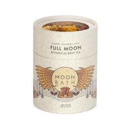 Moon Bath Botanical Bath Tea | Full Moon Herbal Ayurvedic Bath Soak for Energy & Sensuality w/Rose, Calendula & Ginger for 2 Baths | Organic & Natural Body Care for Lunar Alignment, Loose Leaf Flower
