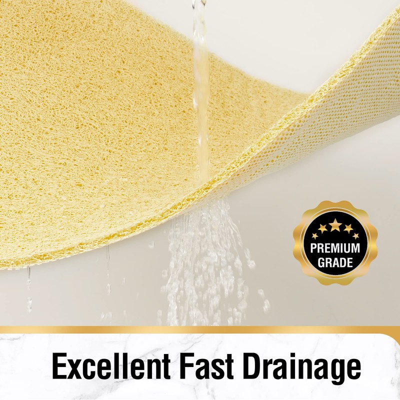 HITSLAM Non-Slip Shower Mat, 60 x 60 cm, Bath Mat