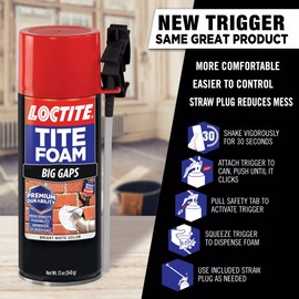 Loctite Tite Foam Big Gaps White Insulating Foam Sealant, 12 oz, 1, Can