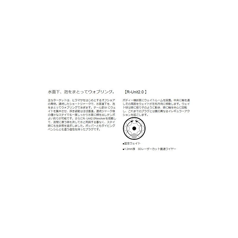 タックルハウス(Tacklehouse) ポッパー コンタクト フィード ダイビングウォブラー 175mm 83g イワシ・レッドベリー #08 CFDW175