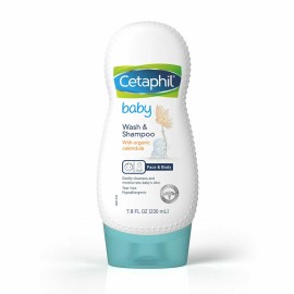 Cetaphil, Baby, Wash & Shampoo with Organic Calendula, 7.8 fl oz (230 ml)